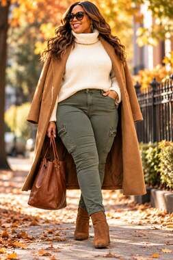 Ava & Viv Olive Green Cargo Jeggings 20W Stretch Skinny Utility Pants Plus Size